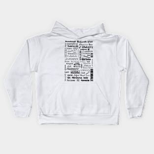 Shetland Mainland Place Names Kids Hoodie